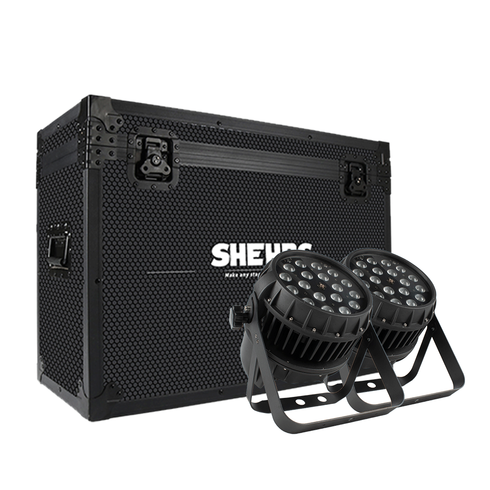 SHEHDS Projecteur LED Zoom Par étanche IP65 18x18 W 6in1 RGBWA + UV Éclairage de Scène pour extérieur Performance DJ Club