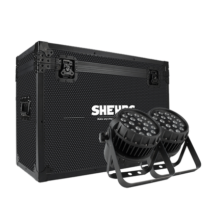 SHEHDS Projecteur LED Zoom Par étanche IP65 18x18 W 6in1 RGBWA + UV Éclairage de Scène pour extérieur Performance DJ Club