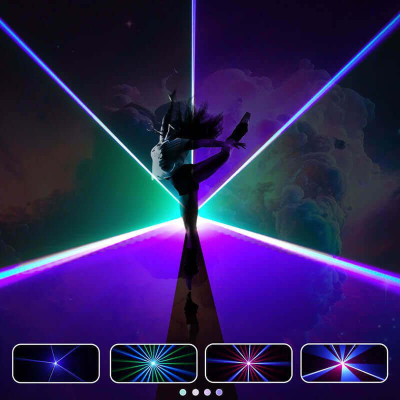 Constellaser Contrôle des application 6W Éclairage de Scène Éclairage Laser RGB Scanner animation DMX512 DJ Mariage Concert