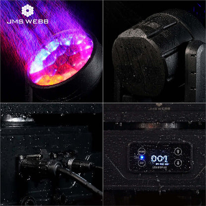 JMS WEBB Lyres 19x40W Waterproof LED Zoom&Beam&Wash RGBW Éclairage de Scène Éclairage de Performance Théâtre Concert