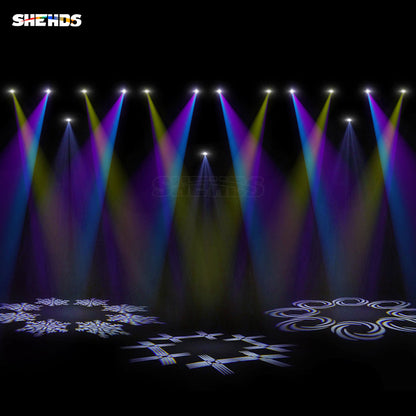 SHEHDS 8 Prismes LED Lyres 160W Gobo Éclairage de Scène Avec Écran LCD Éclairage de Performance Mariage DJ Club