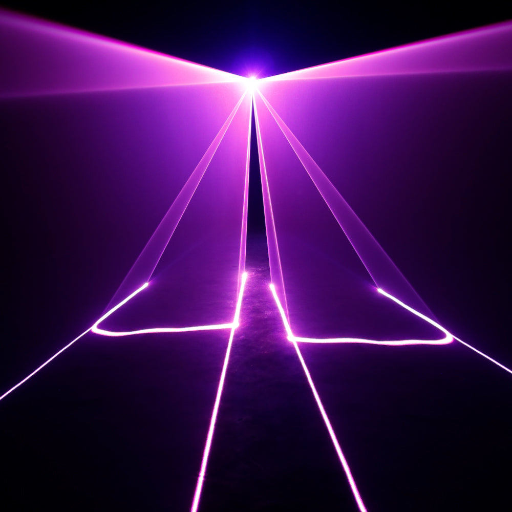 SHEHDS Contrôle des application 1W RGB Scanner laser Motif double superposé Éclairage Laser Performance DJ Club