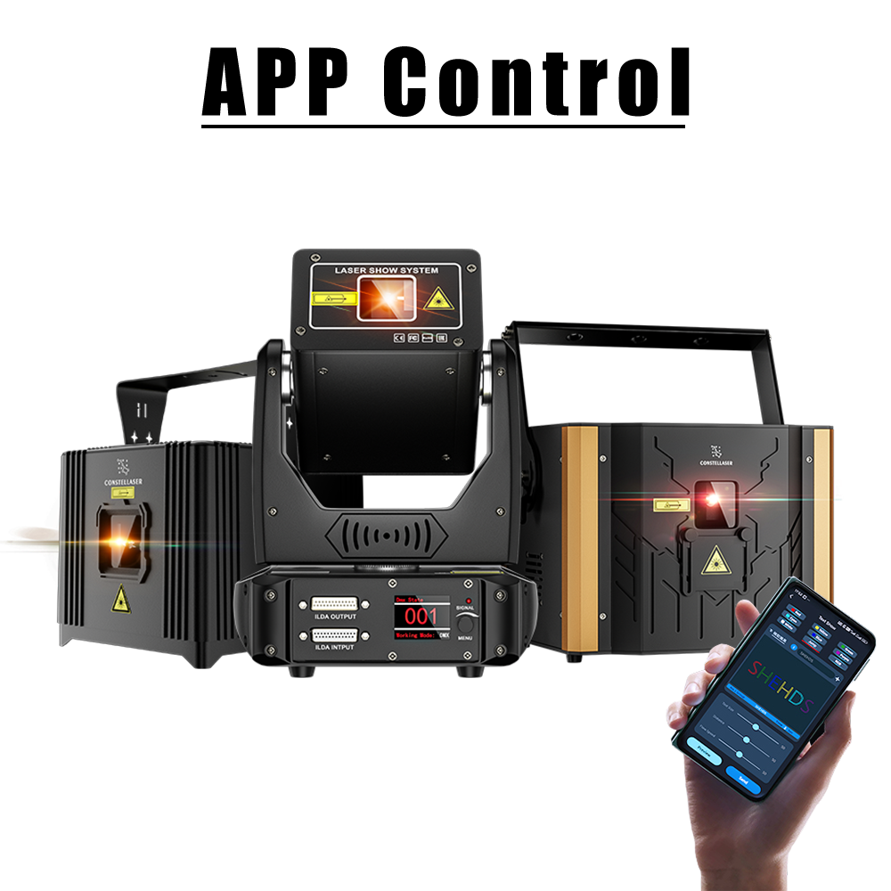Constellaser Contrôle des application 6W Éclairage de Scène Éclairage Laser RGB Scanner animation DMX512 DJ Mariage Concert