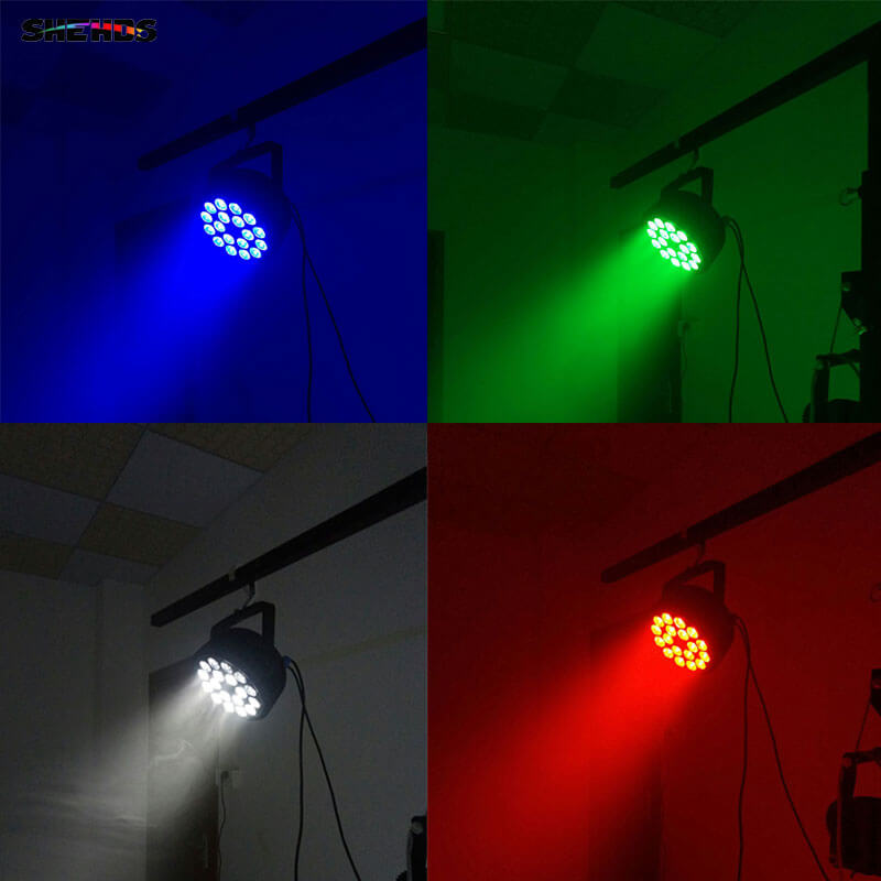 SHEHDS Alliage aluminium LED 18x18W Éclairage Par DMX 512 Éclairage de Scène Wash Performance DJ Mariage