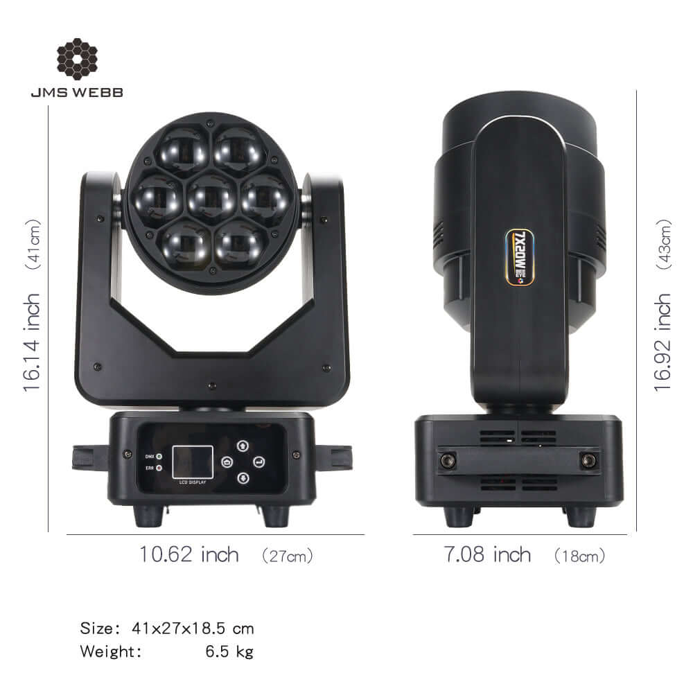 JMS WEBB LED Beam&Wash Lyres Big Bee Eye 7x20W Éclairage de Scène Éclairage DJ Club