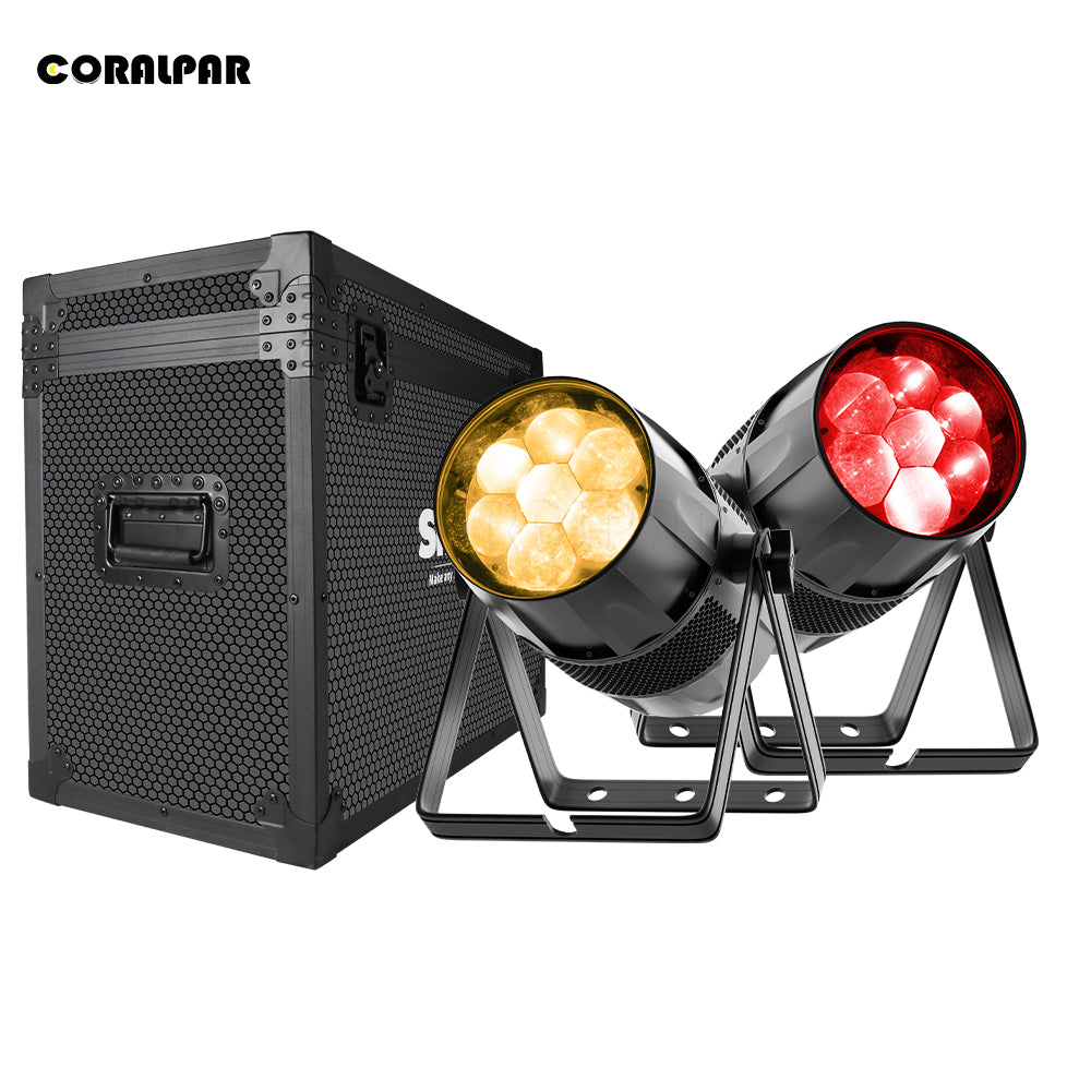 CoralPar Étanchéité IP65 LED Zoom&Wash Bee Eye 7x40W RGBW 4in1 Par Éclairage de Scène Mariage DJ