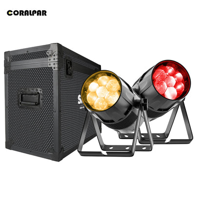 CoralPar Étanchéité IP65 LED Zoom&Wash Bee Eye 7x40W RGBW 4in1 Par Éclairage de Scène Mariage DJ
