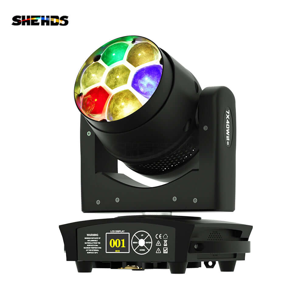 JMS WEBB (Rotation du Miroir) LED Zoom&Beam&Wash Bee Eye 7X40W Éclairage de Scène RGBW