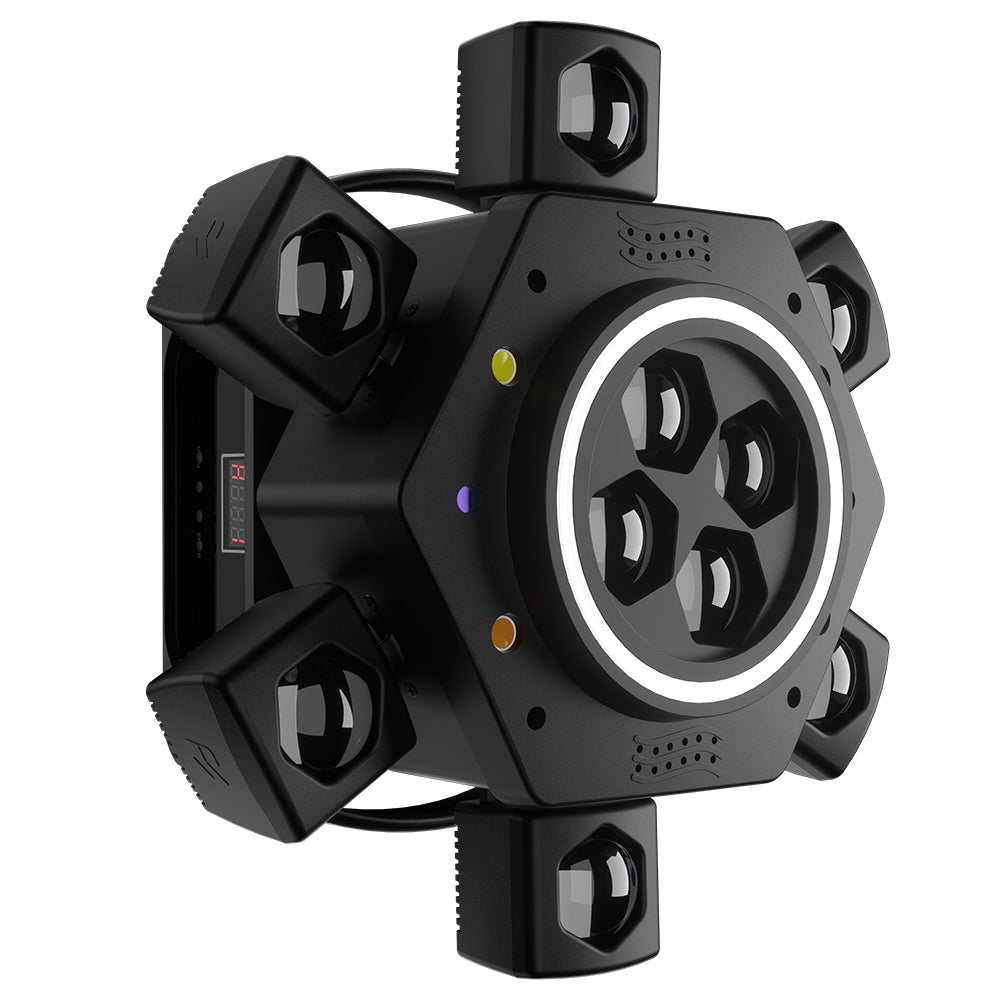 SHEHDS Projecteurs Asservis Beam LED 2/3/4/6 Bras 50W/80W/100W/120W RGBW avec Télécommande Sans Fil pour Éclairage de Scène, Soirées, Bars et DJs