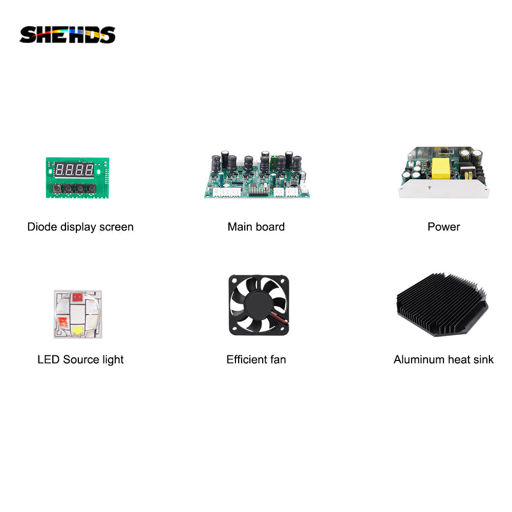 SHEHDS Nouvelle version en alliage aluminium LED 18x18W RGBWA+UV 6In1 Par Mélange de couleurs Éclairage de Scène