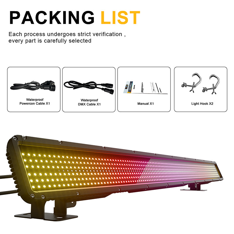 ShockCore Projecteur Stroboscopique LED 250W Étanche à Raccords, 16 Pixels, Zéro Bruit