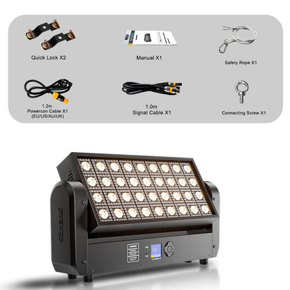 SHEHDS Lyre LED 200W à 36 LED Effets Stroboscopique, Beam et Wash RGB 5050 0,3W pour DJ et Scène
