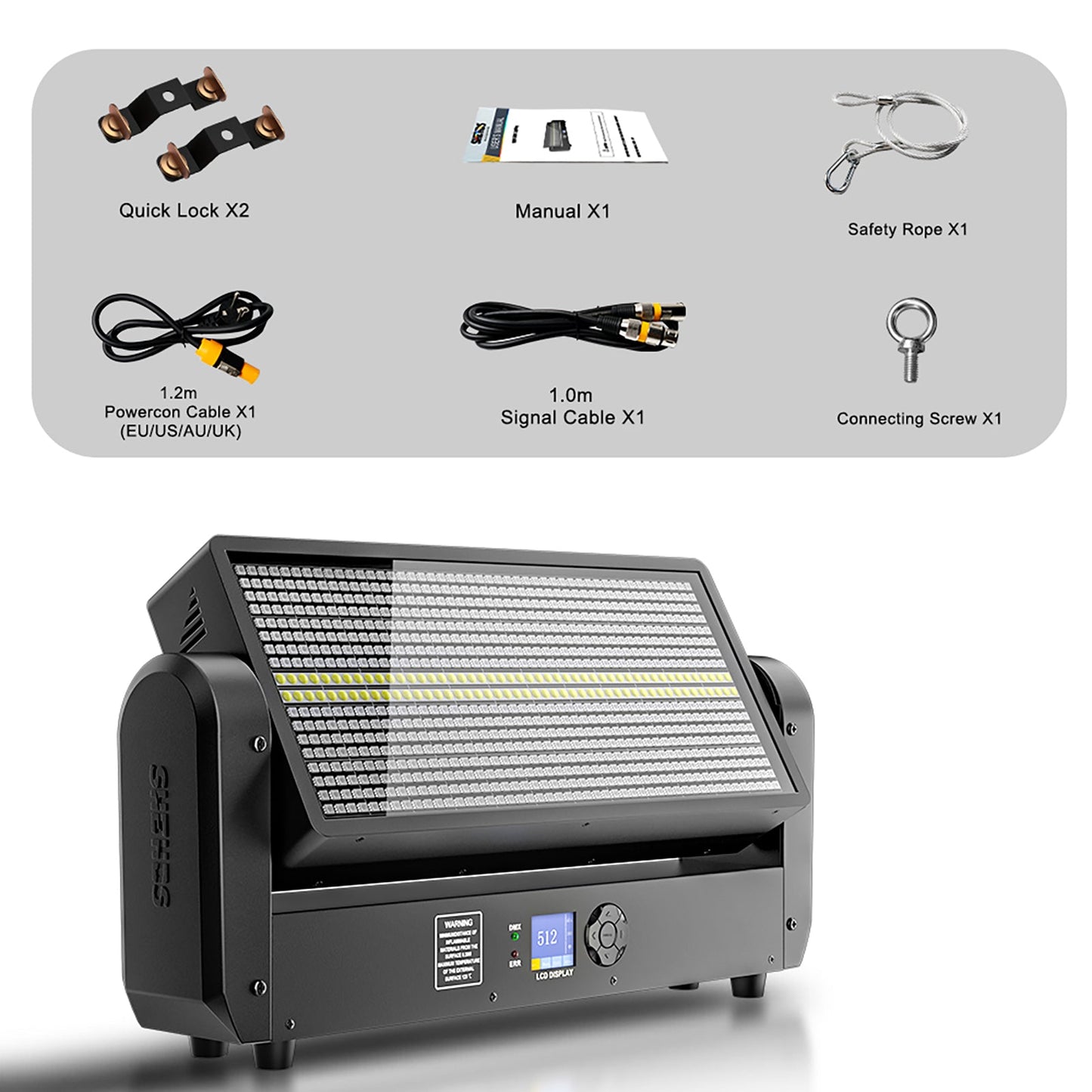 SHEHDS Lyre LED 200W avec Effet Stroboscopique et Matrice (Matrix) Éclairage Wash pour Scènes, Clubs et DJs