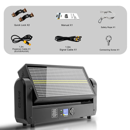 SHEHDS Lyre LED 200W avec Effet Stroboscopique et Matrice (Matrix) Éclairage Wash pour Scènes, Clubs et DJs