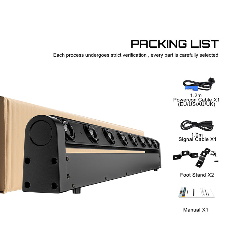 SHEHDS LED Lyres Beam 8x12W RGBW Éclairage de Scène Performance DJ Club Mariage