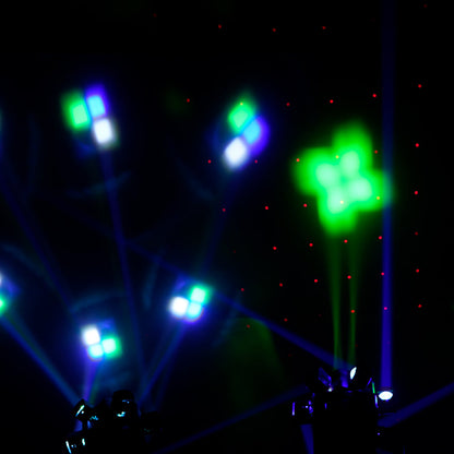SHEHDS Projecteurs Asservis Beam LED 2/3/4/6 Bras 50W/80W/100W/120W RGBW avec Télécommande Sans Fil pour Éclairage de Scène, Soirées, Bars et DJs