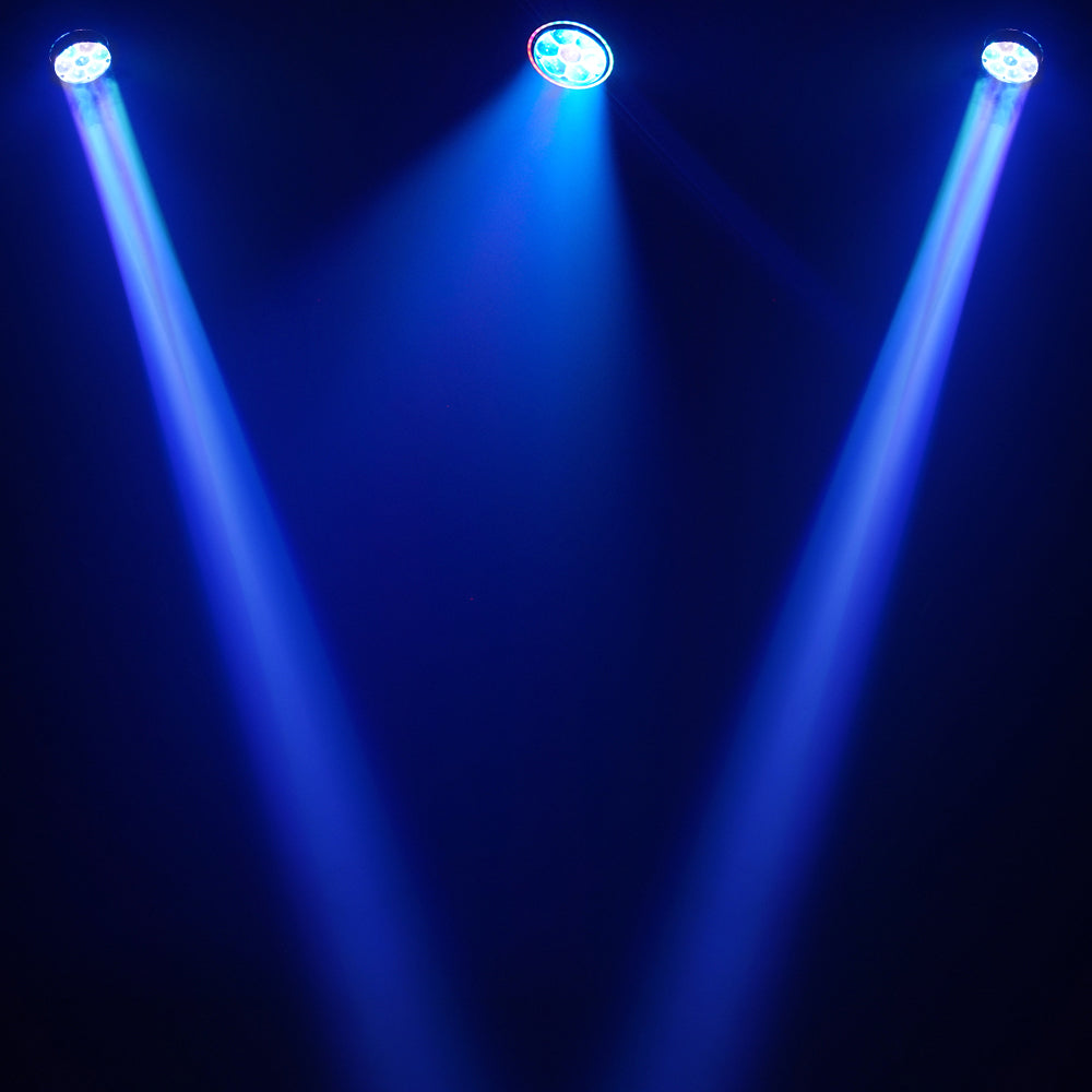 SHEHDS Projecteur asservi Bee Eye 7×40 W avec zoom et fonction wash – éclairage de scène RGBW / RGBL / RGBLAC