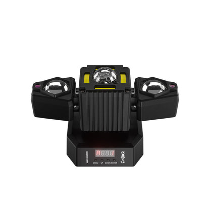 SHEHDS Projecteurs Asservis Beam LED 2/3/4/6 Bras 50W/80W/100W/120W RGBW avec Télécommande Sans Fil pour Éclairage de Scène, Soirées, Bars et DJs