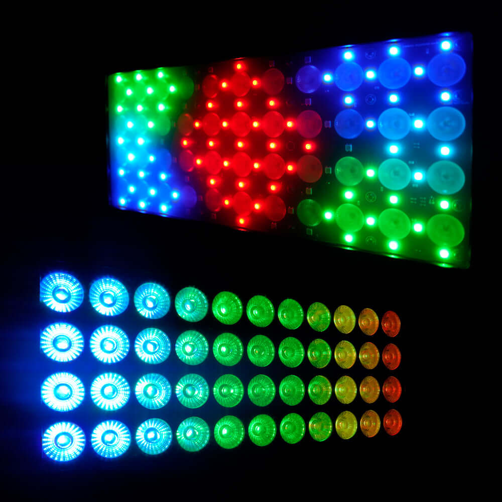 SHEHDS ShockCore Waterproof LED 44x10W RGBW Flood Light-Frost Lens Zero Noise Outdoor – multicolor wash lighting effect