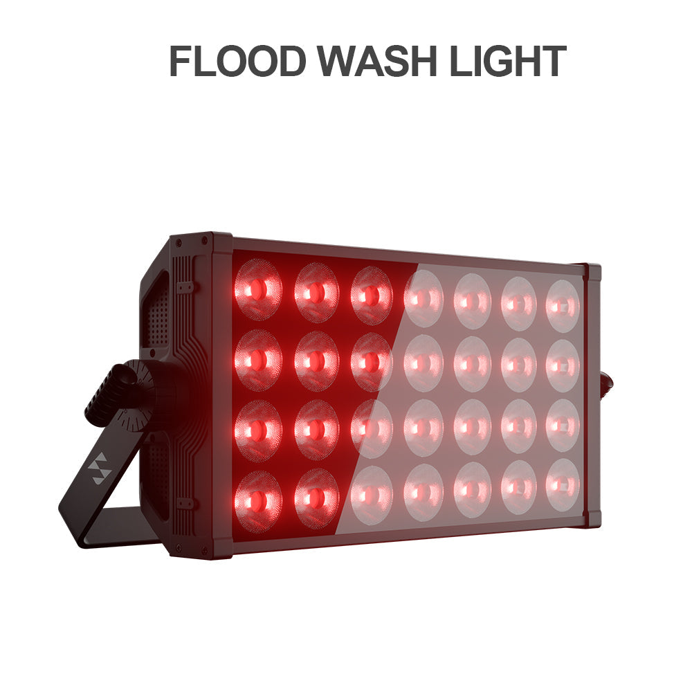 SHEHDS 350W RGBW Projecteur Wash Flood / Stroboscope LED / Blinder Wash