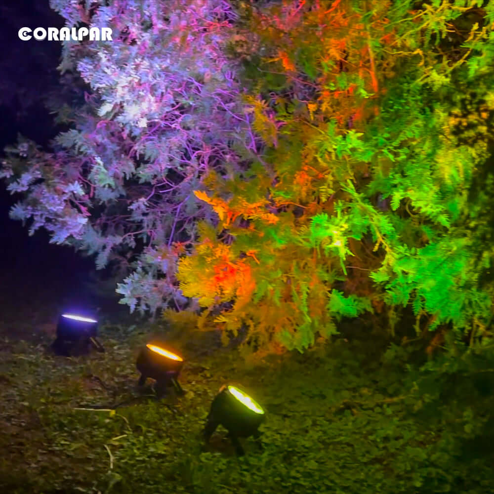 CoralPar Waterproof Alliage aluminium LED Éclairage de Scène 18x12W RGBWA+UV Par avec Fonction RDM