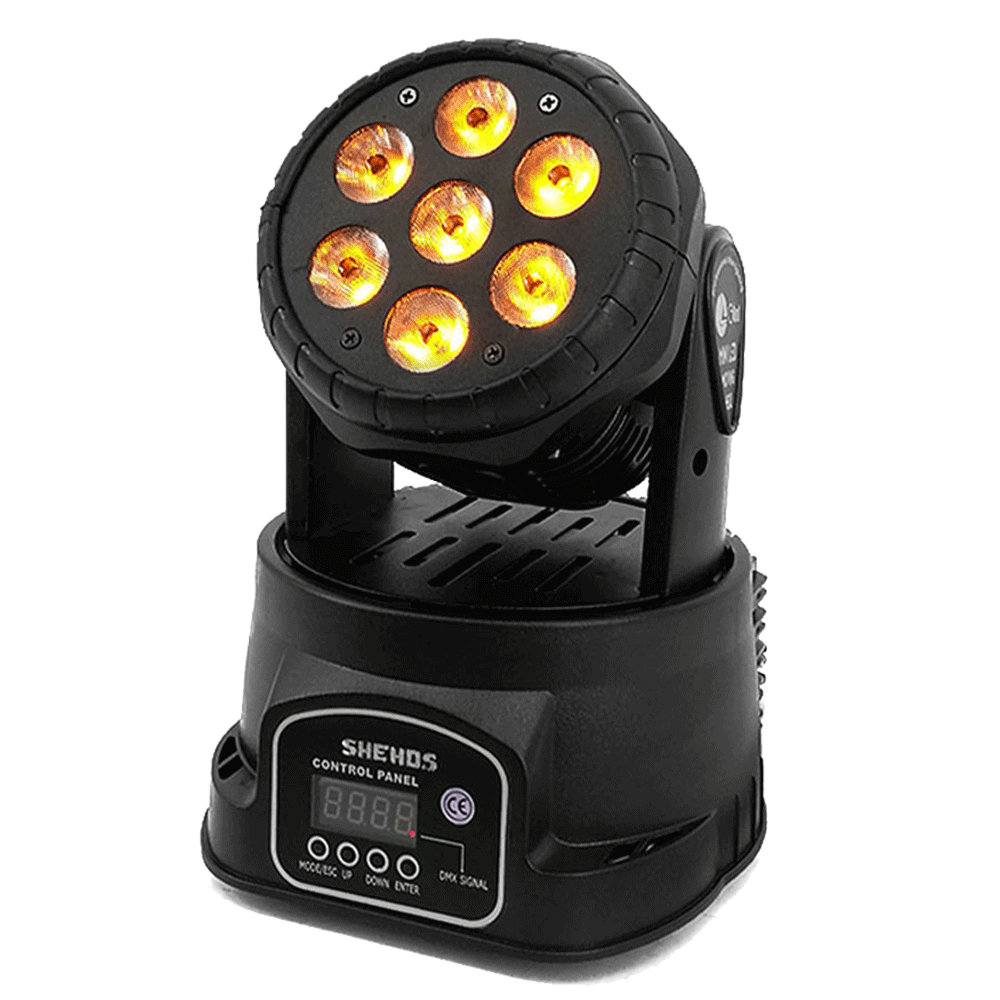 SHEHDS LED Lyres Wash 7x12W&7x18W Éclairage de Scène Éclairage de Performance DJ Club Concert