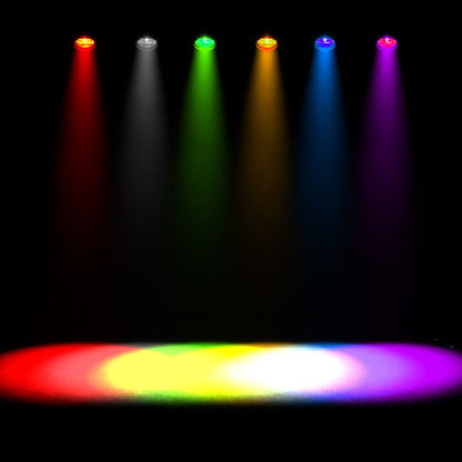 SHEHDS Projecteur PAR COB 200W/300W contrôlable via application avec volets coupe-flux et zoom réglable pour la scène