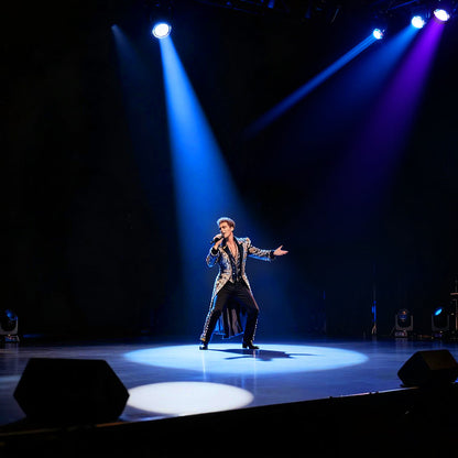 SHEHDS Projecteur asservi Bee Eye 7×40 W avec zoom et fonction wash – éclairage de scène RGBW / RGBL / RGBLAC