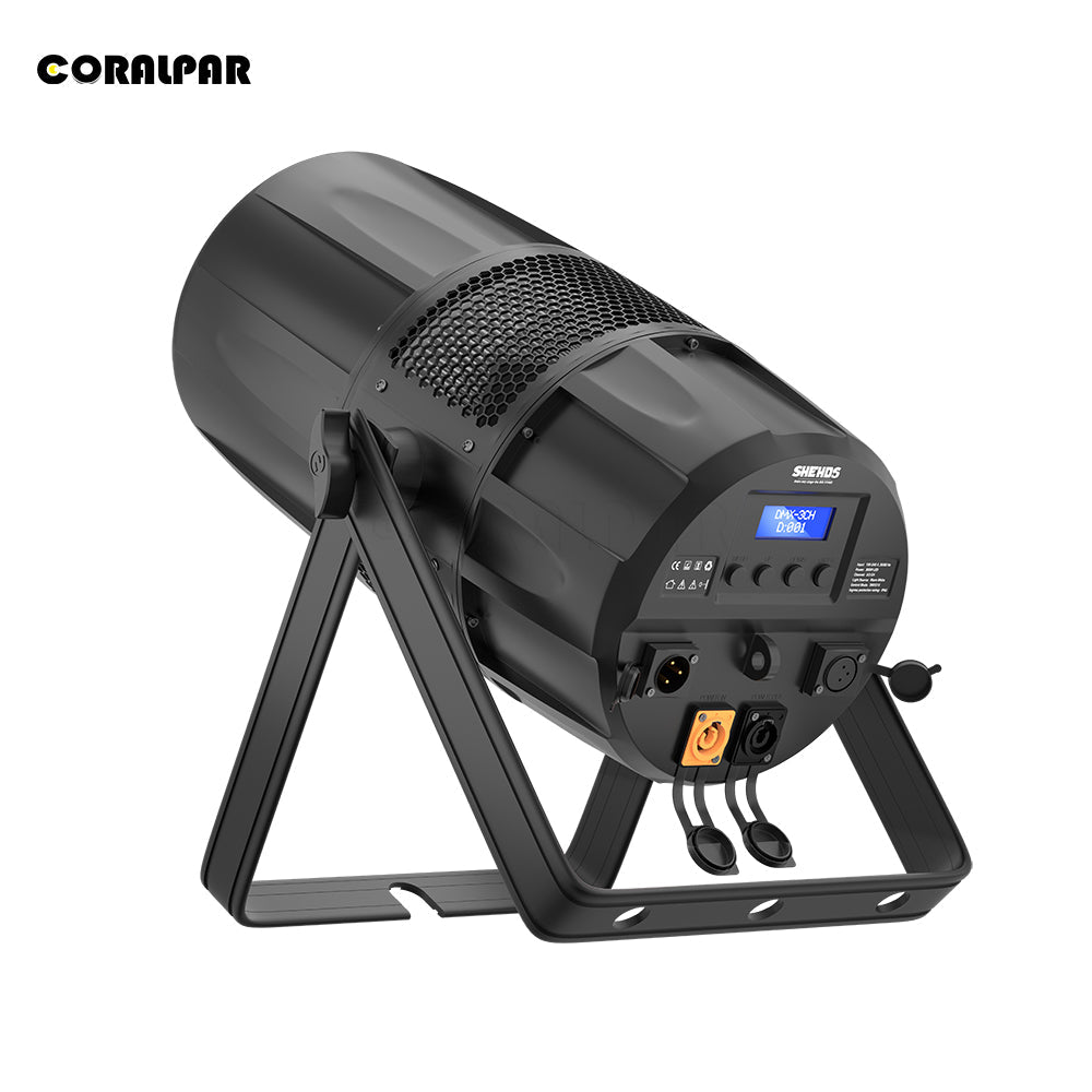 CoralPar Étanchéité IP65 LED Zoom&Wash COB 300W RGBW 4in1 Par Éclairage de Scène blanche chaude Mariage DJ