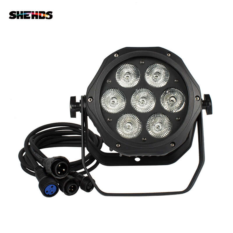 SHEHDS Étanchéité IP65 LED Par 7x12W RGBW&7x18 RGBWA+UV Éclairage de Scène Performance DJ Club