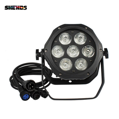 SHEHDS Étanchéité IP65 LED Par 7x12W RGBW&7x18 RGBWA+UV Éclairage de Scène Performance DJ Club