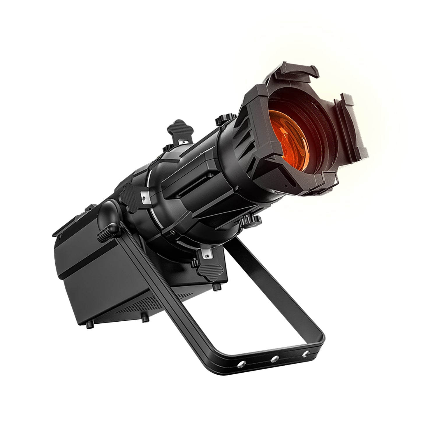 Projecteur à profil à foyer fixe LED LEKO 250W/350W - RGBWAUV/RGBLAC/RGBW/RGBL/Blanc chaud + Blanc froid | Grilles à lamelles manuelles à quatre feuilles