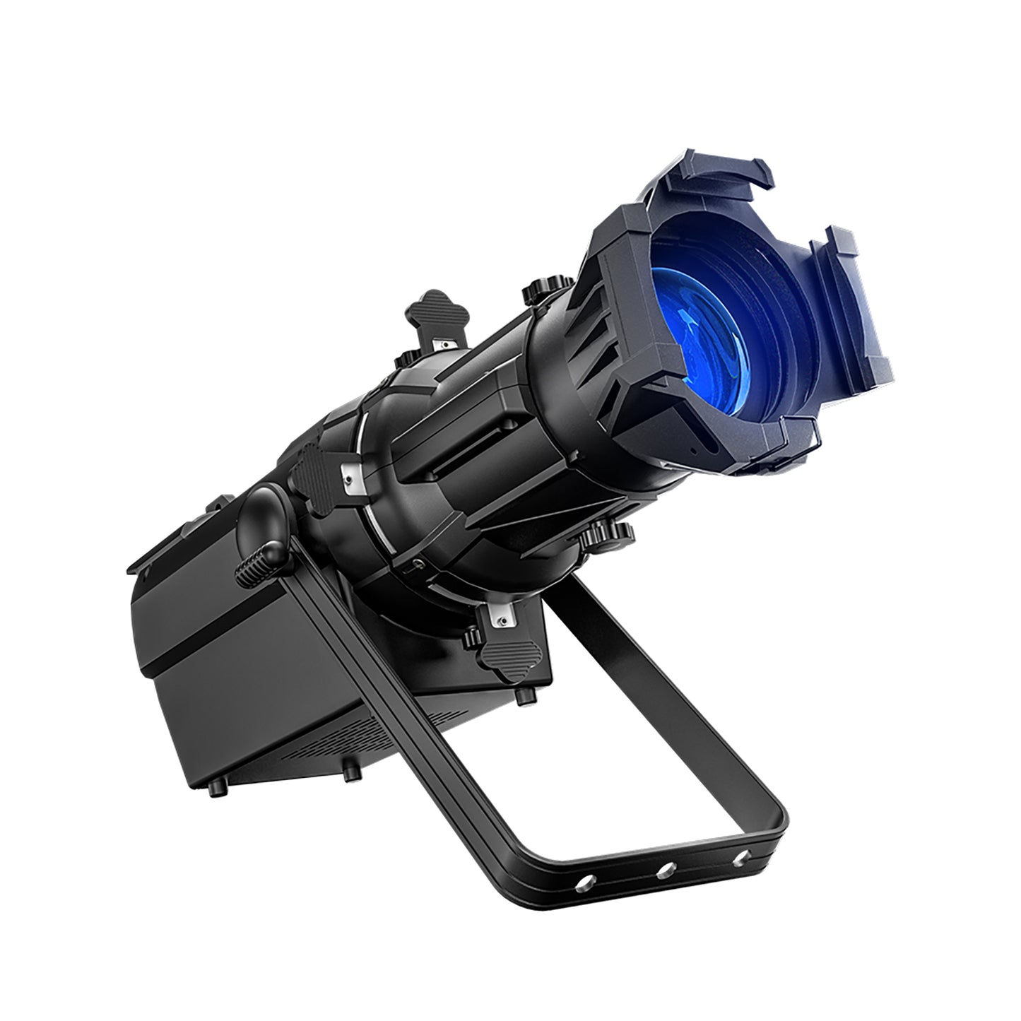 Projecteur à profil à foyer fixe LED LEKO 250W/350W - RGBWAUV/RGBLAC/RGBW/RGBL/Blanc chaud + Blanc froid | Grilles à lamelles manuelles à quatre feuilles