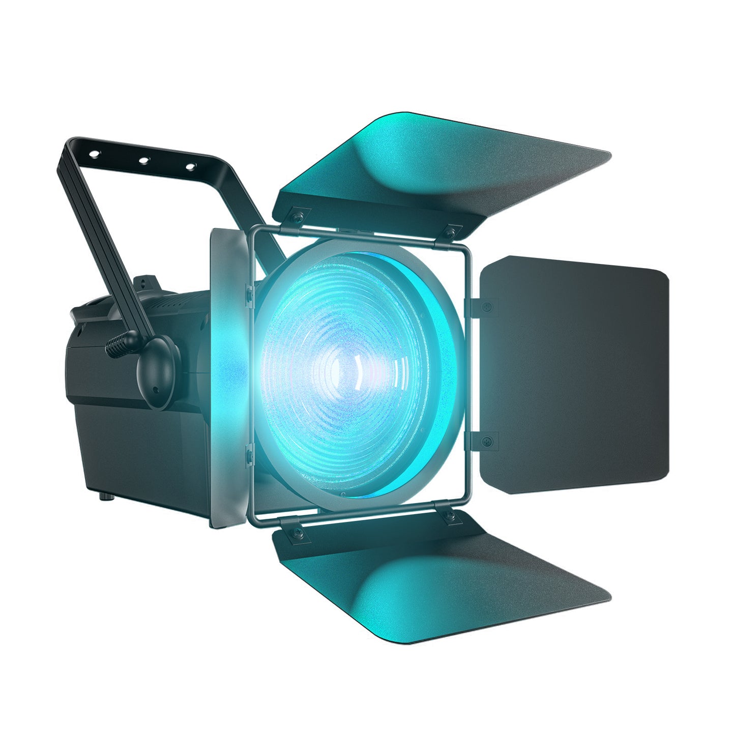 SHEHDS Projecteur Fresnel LED 250W/350W RGBWAUV/RGBLAC/RGBW/RGBL/Blanc Chaud+Froid pour Théâtre, Scène, Spectacle, Concerts