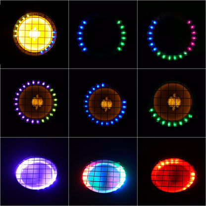 SHEHDS Projecteur PAR LED COB RGBLAC Étanche 150W Connectable avec Contrôle par APP