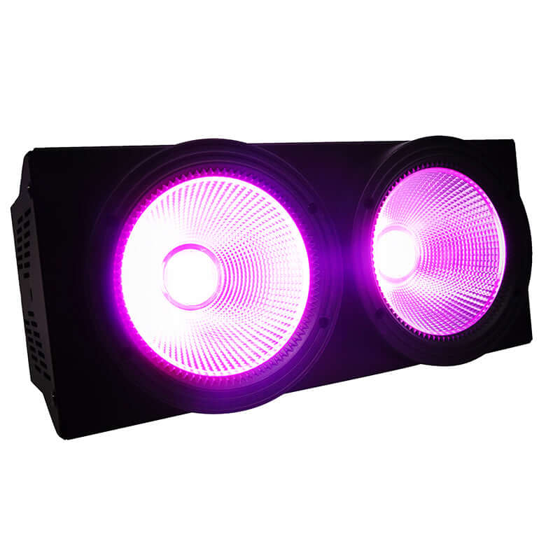 SHEHDS 2Eyes LED Blinder 200W COB Par RGBWA+UV 6in1 DMX Éclairage de Scènet Éclairage du public Mariage Concert
