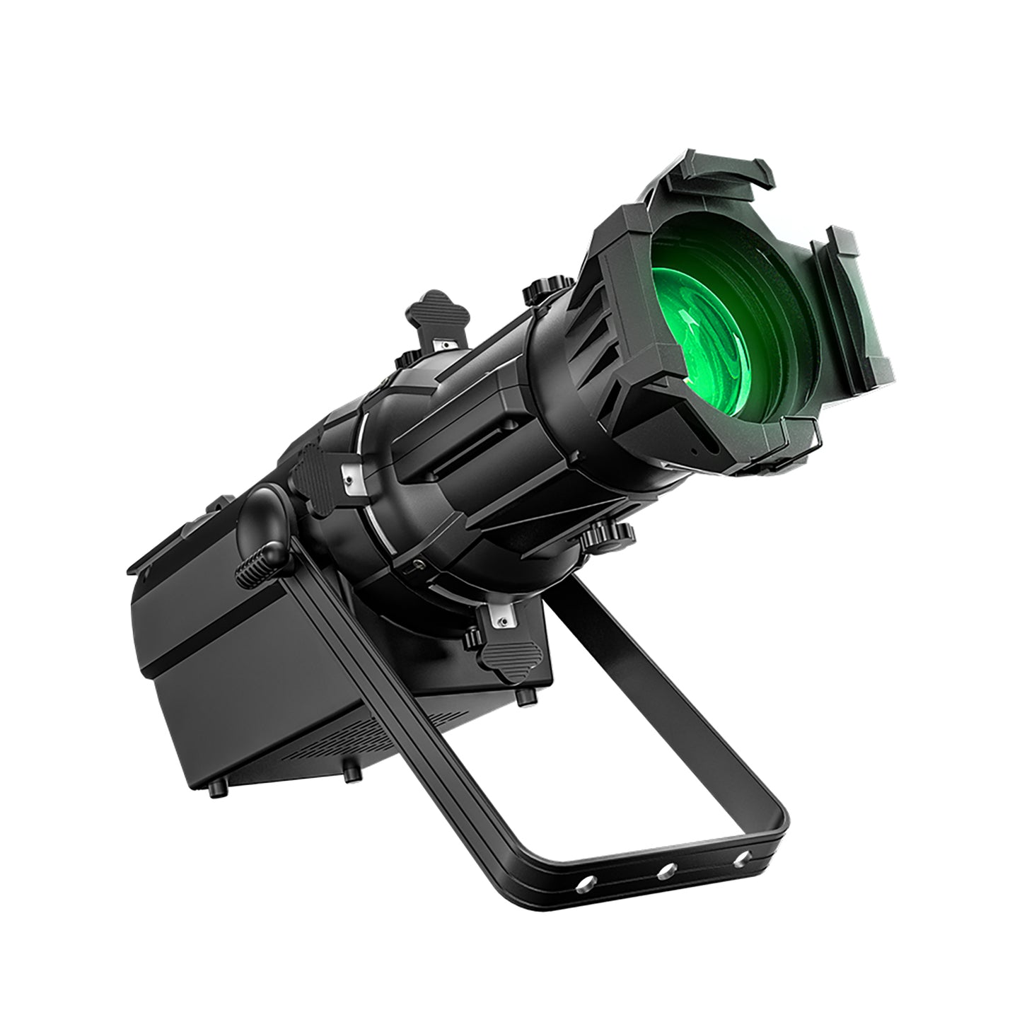 Projecteur à profil à foyer fixe LED LEKO 250W/350W - RGBWAUV/RGBLAC/RGBW/RGBL/Blanc chaud + Blanc froid | Grilles à lamelles manuelles à quatre feuilles