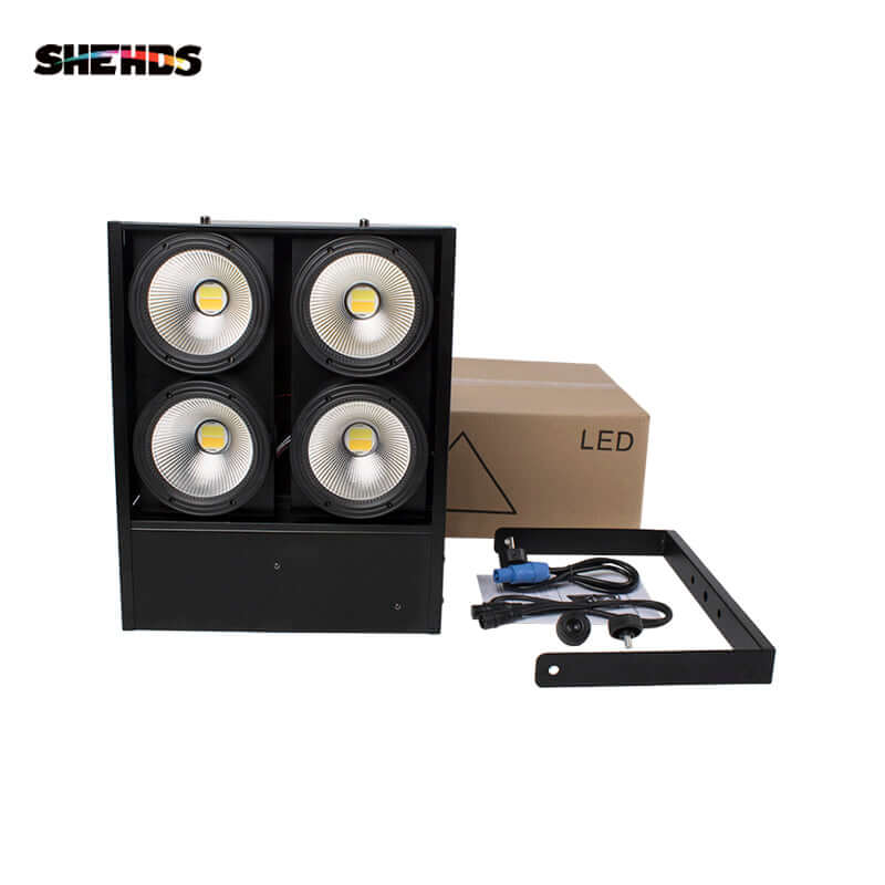 SHEHDS Éclairage LED Blinder 4x100W COB avec 2 canaux et 4 yeux Effets de scène
