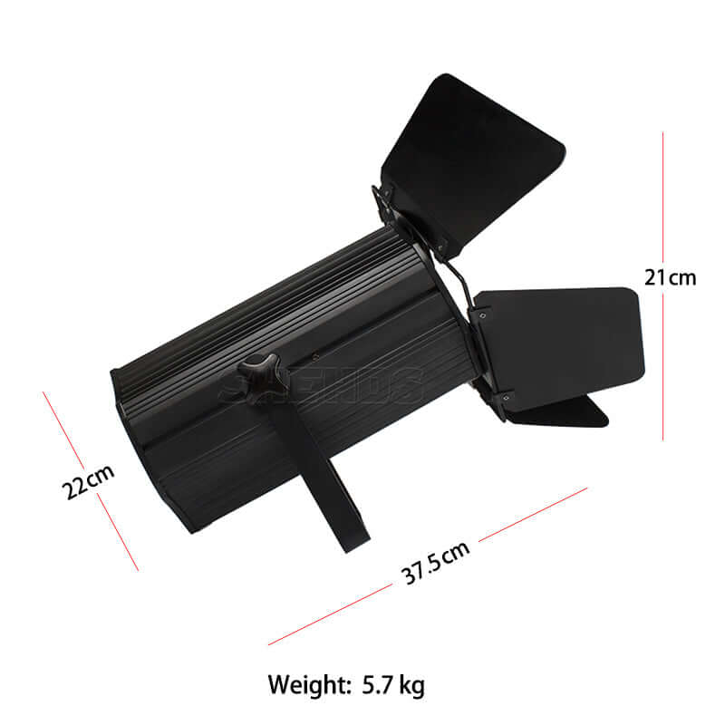 SHEHDS（With Barndoors）Two-Tone LED 200W COB Zoom Par Light Warm/ Cool White Stage Lighting