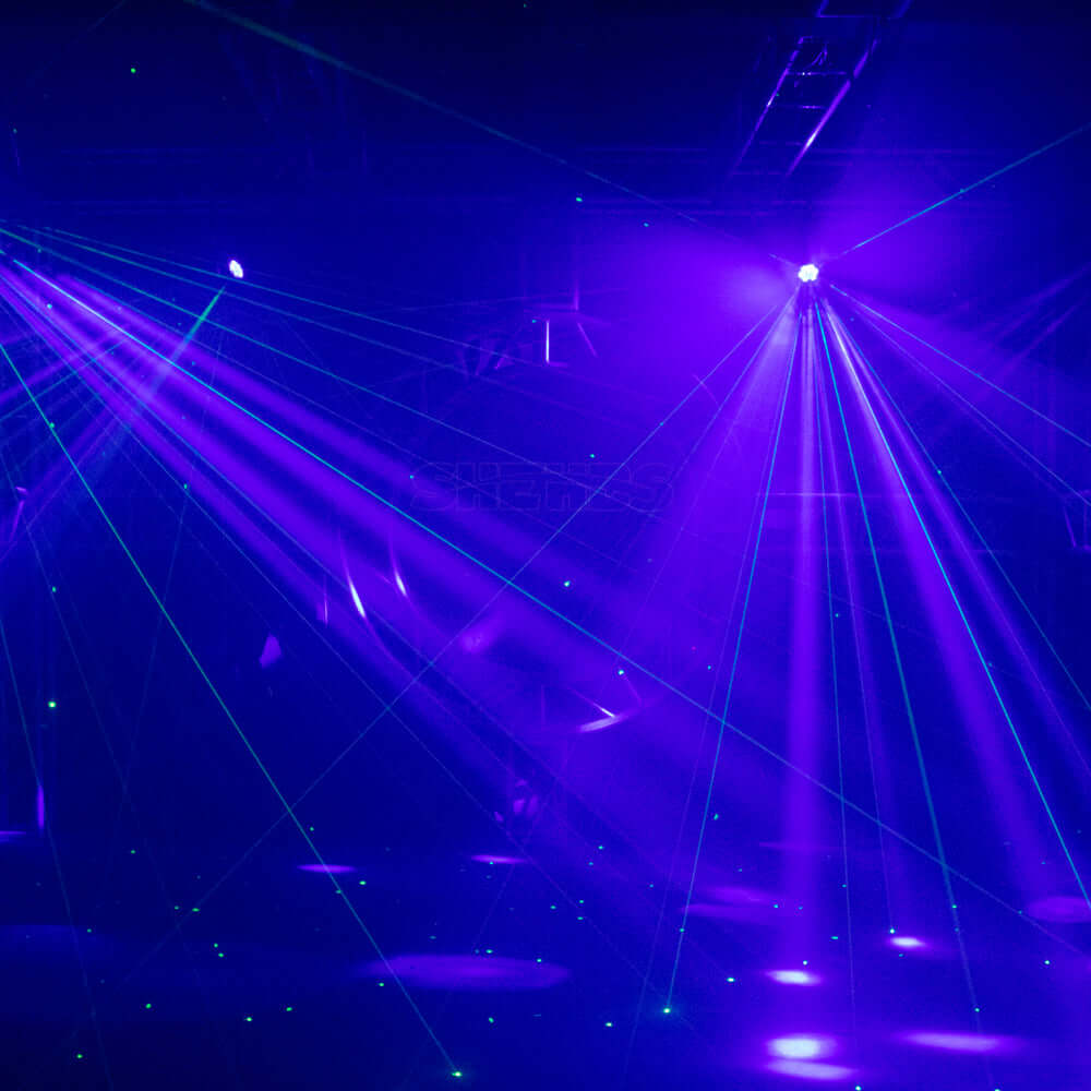 JMS WEBB Lyres 6x15W Laser Beam RGBW Éclairage de Scène Éclairage DJ