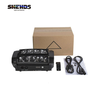 SHEHDS Mini LED Beam Lyres 8x6W Spider Éclairage de Scène  RGBW Laser DJ Club