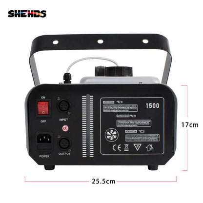 SHEHDS Machine à fumée 1500W (Télécommande filaire DMX512)