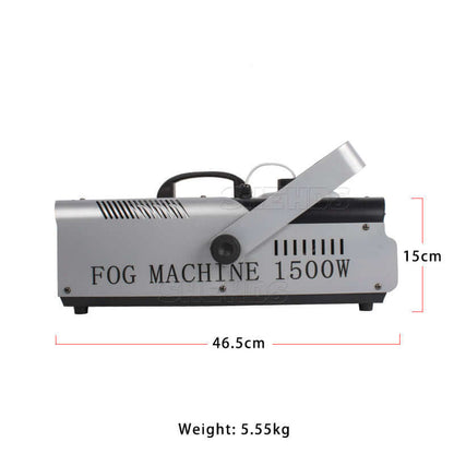 SHEHDS High Quality Remote & Wire Control 1500W Smoke Machine Fog Machine
