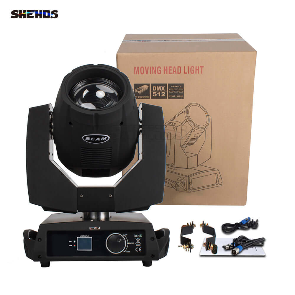 SHEHDS Beam 230W 7R (Version Bouton) Éclairage de Scène DJ Performance Stage Mariage DJ Club