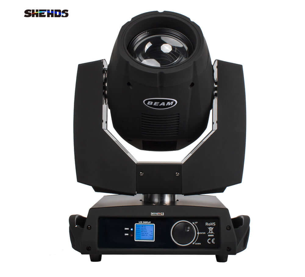 SHEHDS Beam 230W 7R (Version Bouton) Éclairage de Scène DJ Performance Stage Mariage DJ Club