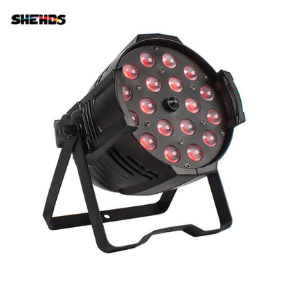 SHEHDS Nouvelle version en alliage aluminium LED Zoom&Wash 18x18W RGBWA UV 6in1 Par Éclairage de Scène DJ Club