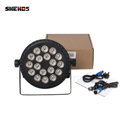 SHEHDS Alliage aluminium LED 18x18W Éclairage Par DMX 512 Éclairage de Scène Wash Performance DJ Mariage