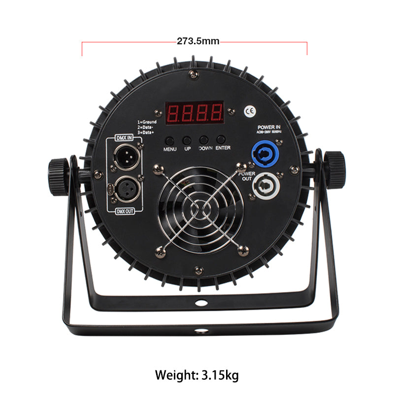 SHEHDS Alliage aluminium LED 18x18W Éclairage Par DMX 512 Éclairage de Scène Wash Performance DJ Mariage