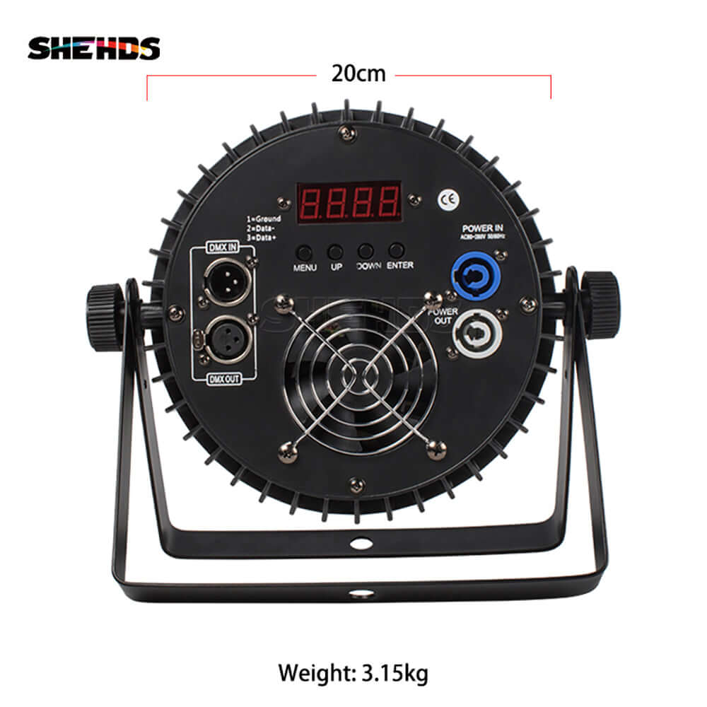 SHEHDS Alliage aluminium LED 18x18W Éclairage Par DMX 512 Éclairage de Scène Wash Performance DJ Mariage