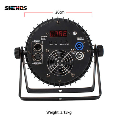 SHEHDS Alliage aluminium LED 18x18W Éclairage Par DMX 512 Éclairage de Scène Wash Performance DJ Mariage